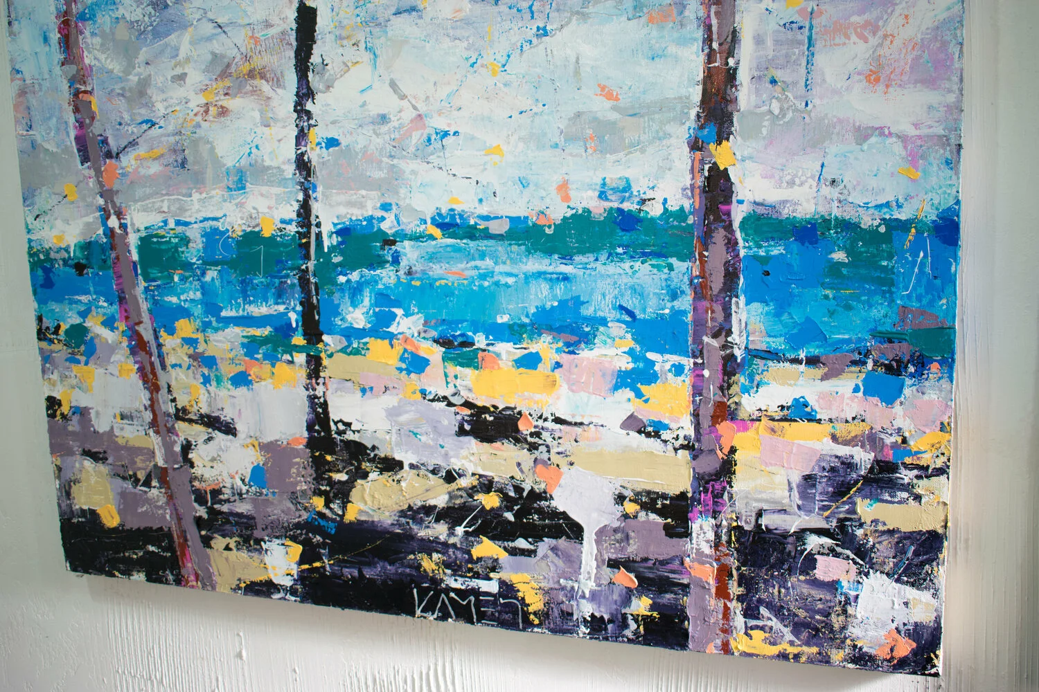Boat, Beach, Ocean, Trees — detail 2