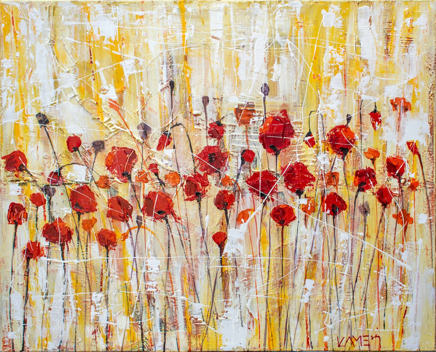 Poppies in Gold