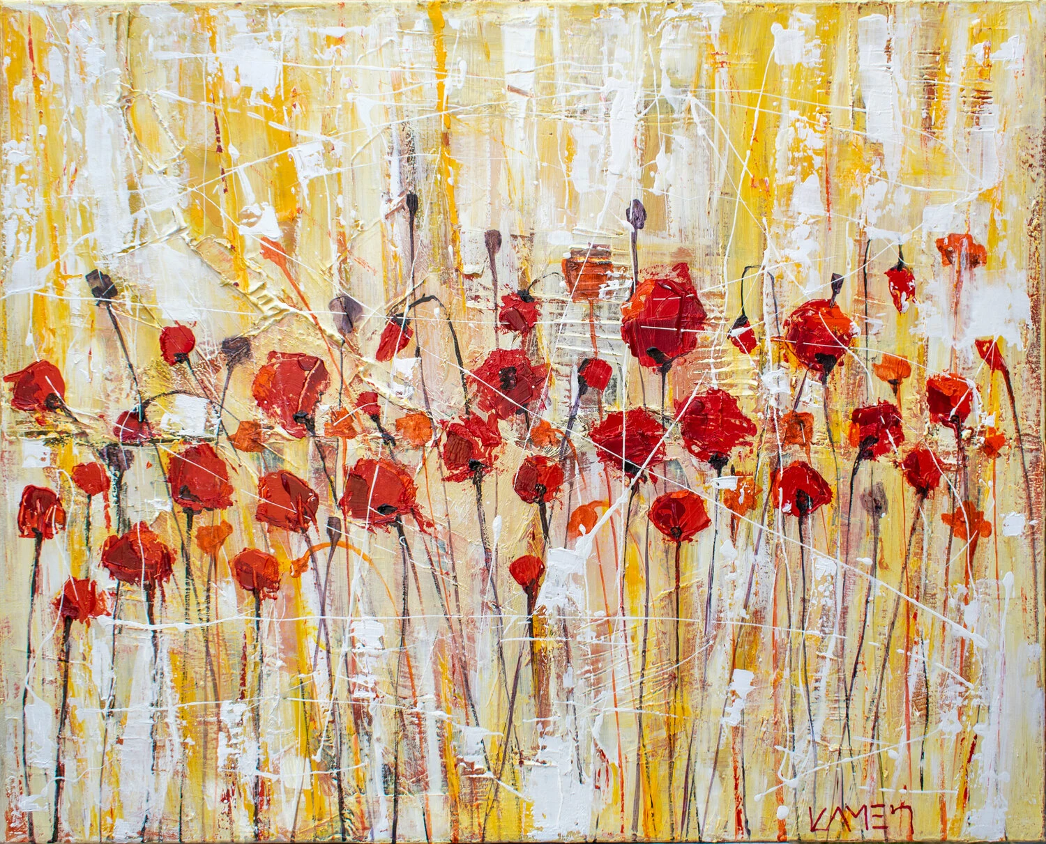 Poppies in Gold