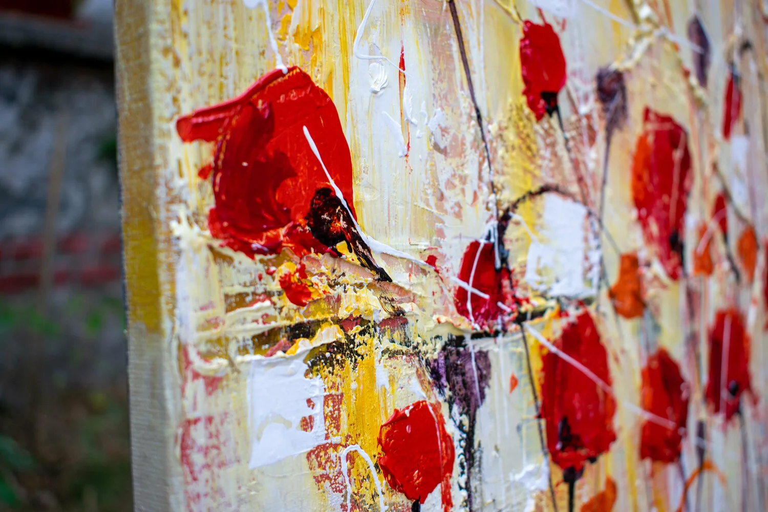 Poppies in Gold — detail 1