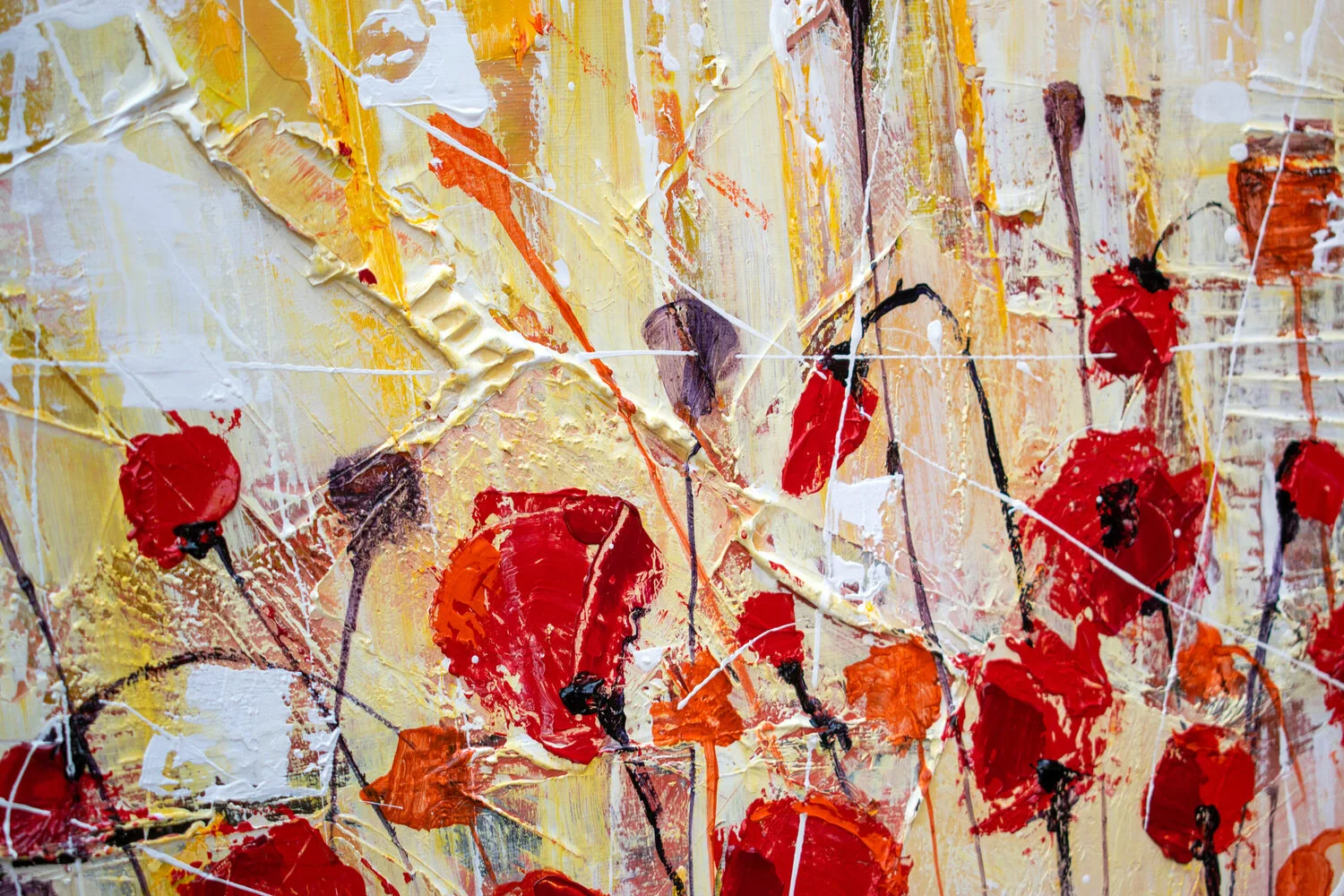 Poppies in Gold — detail 2