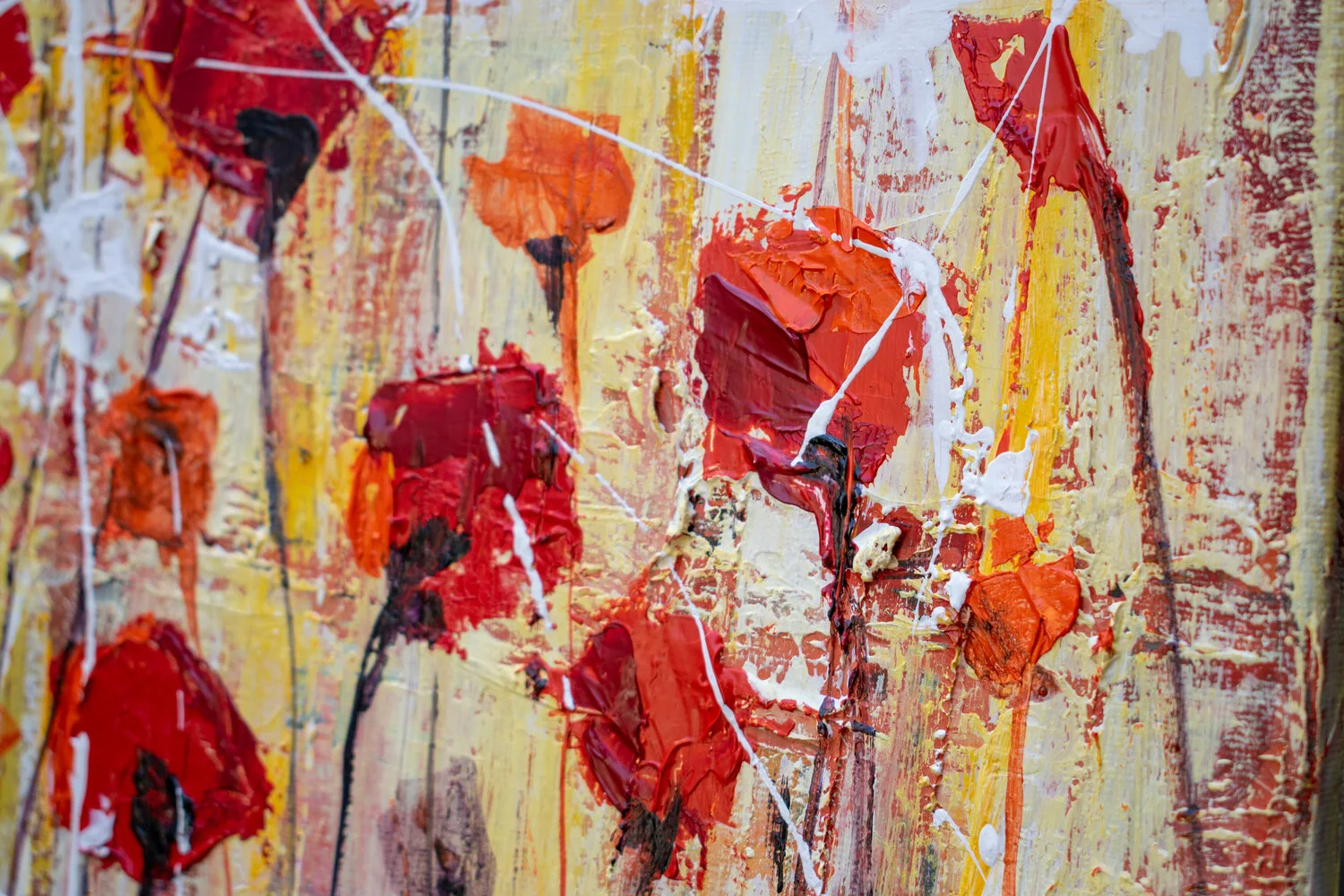 Poppies in Gold — detail 6