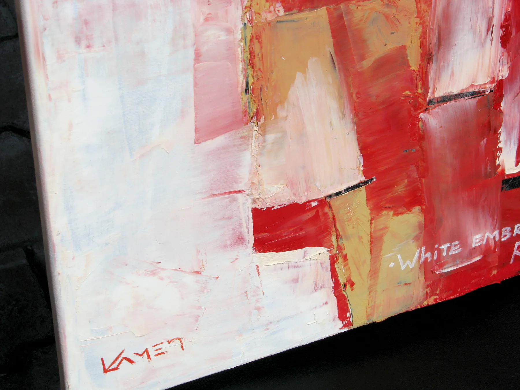 White Embracing Red — detail 3